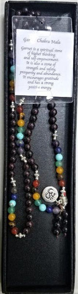 Chakra Mala Necklace - Garnet (70cm)