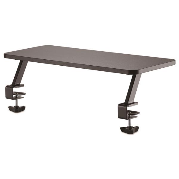 Extra Wide Clamp-On Monitor Riser Stand - Adjustable Height for Organizing Desk Space