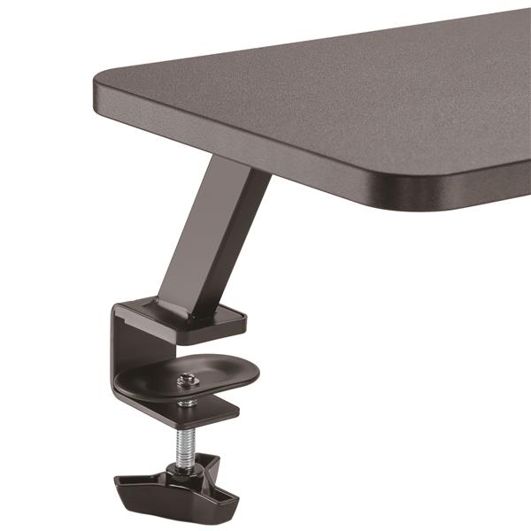 Extra Wide Clamp-On Monitor Riser Stand - Adjustable Height for Organizing Desk Space