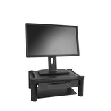 Height Adjustable Monitor Riser with Drawer - Ergonomic Stand for Desk Space Optimization