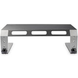 Adjustable Monitor Riser Stand - Ergonomic Steel & Aluminum Desk Organizer for Home Office