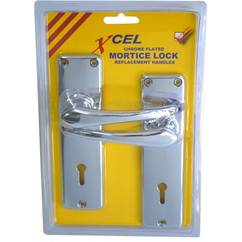 Xcel Mortice Lock Replacement Handles C.P.One Pair