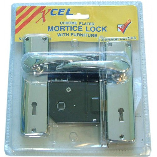 Xcel Std Mortice Lock with Furniture  C.P. Blister Pk