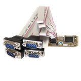 4-Port RS232 Mini PCI Express Serial Card with 16650 UART enabling four DB9 serial ports for efficient data transmission.