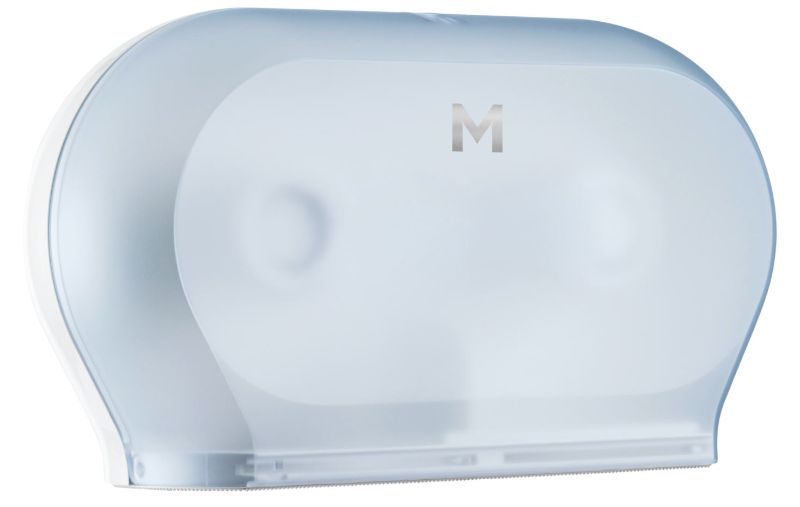 Double Mini Jumbo Roll Dispenser - Transparent, 1 Roll Capacity