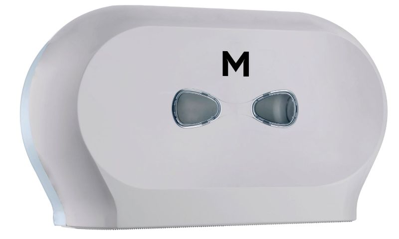 Double Mini Jumbo Roll Dispenser - Silver, 1 Roll Capacity