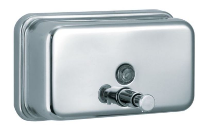 Stainless Liquid Wall Dispenser - Silver, Horizontal, 1200ml Capacity