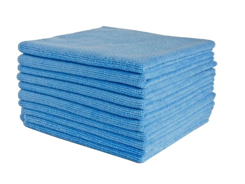 Microfibre Cloths - Blue, 400mm x 400mm, 300gsm (Carton of 50)