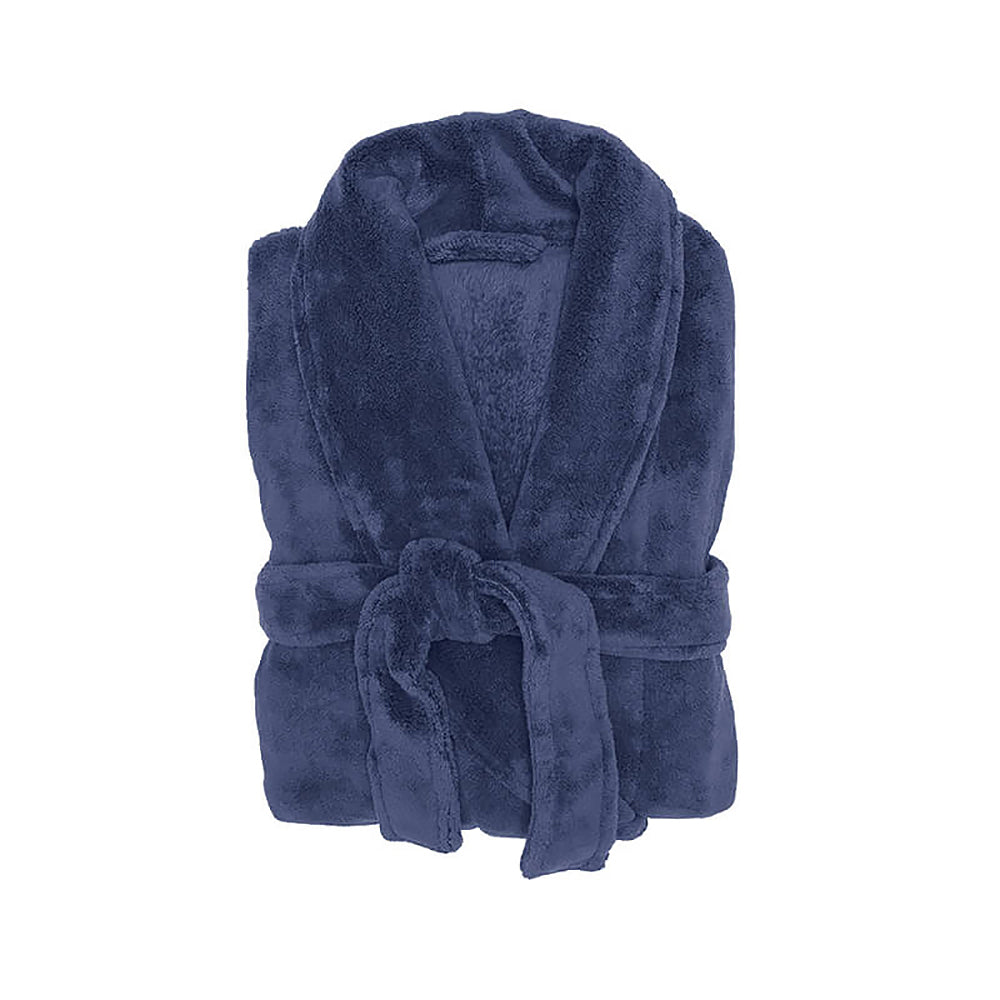 L/XL Microplush Robe Denim- Bambury