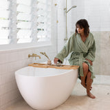 S/M Microplush Robe Sage