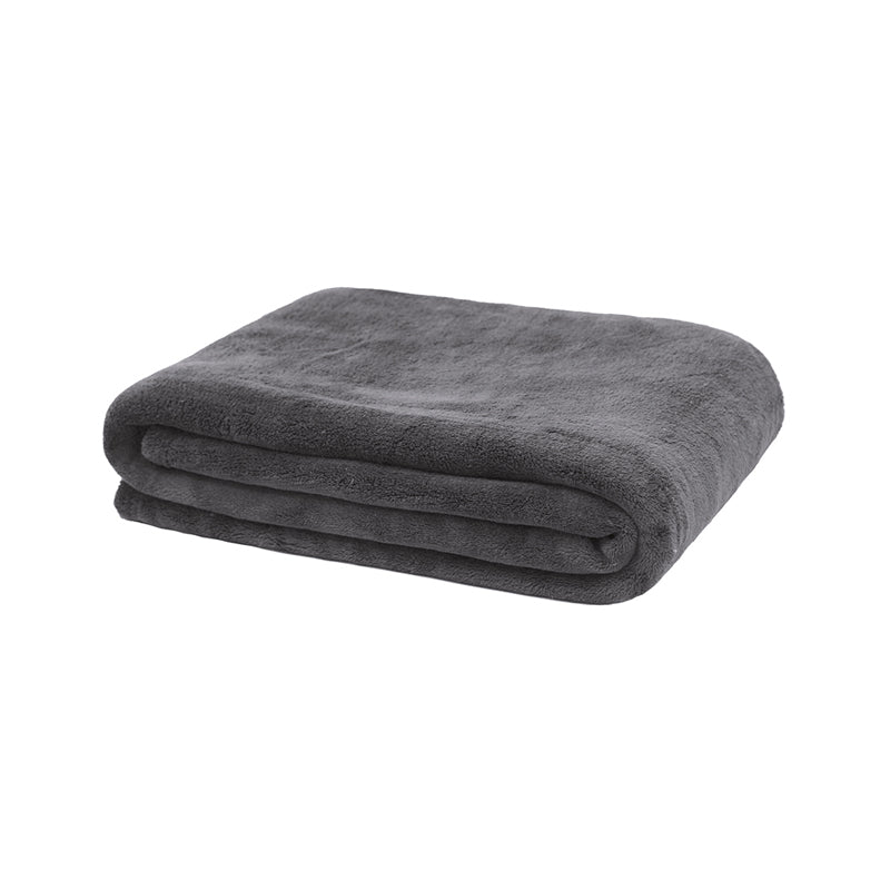 Microplush Throw Rug Charcoal- Bambury