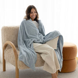 Microplush Throw Rug Steel Blue - Bambury