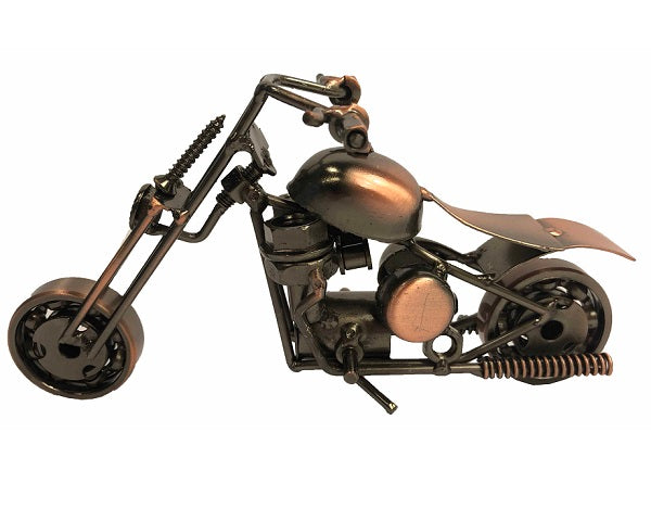 Ornament - Chopper Copper Motorbike 17cm