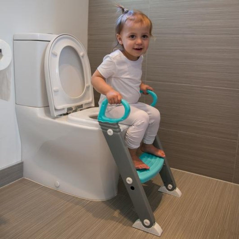 Moose Step on up Toilet Trainer-Aqua/Red