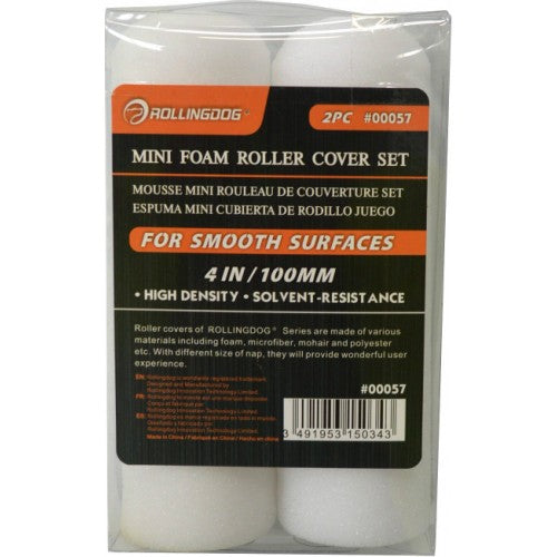 Mini Paint Roller Sleeve Foam 100mm2 Pack