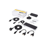 Dual Monitor USB C Docking Station with 4K support, 60W charging, and dual HDMI/DVI connections for enhanced productivity.