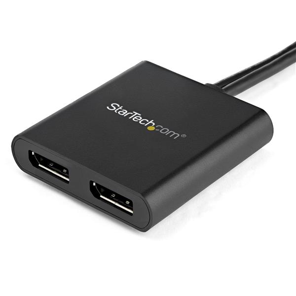 2-Port DisplayPort MST Hub - Multi-Monitor Splitter for Dual 4K Displays - VESA Certified