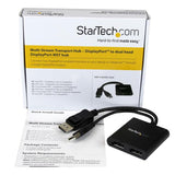 2-Port DisplayPort MST Hub - Multi-Monitor Splitter for Dual 4K Displays - VESA Certified