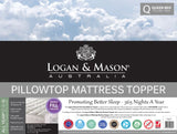 PILLOWTOP Mattress TOPPER - LOGAN & MASON (DB)