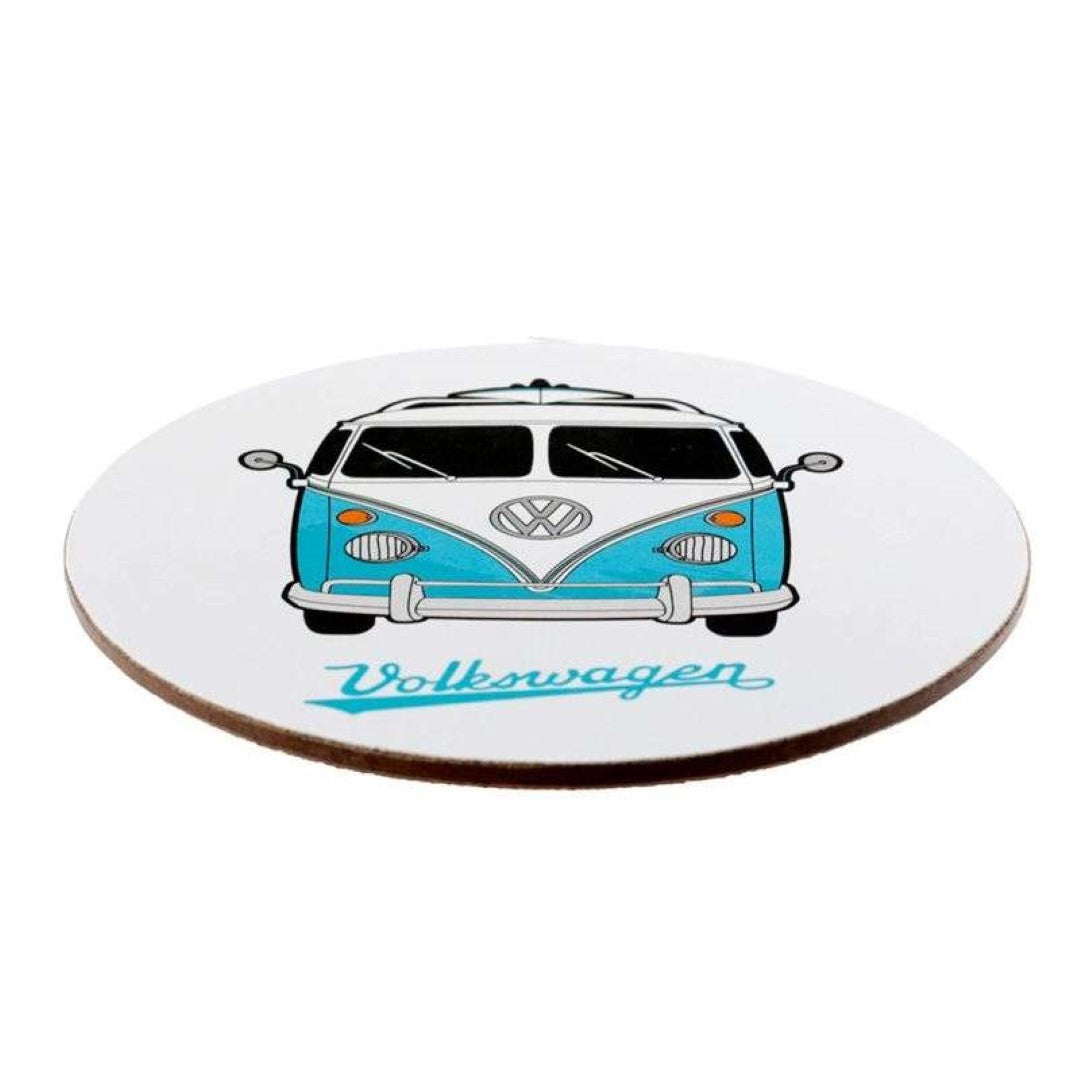 Porcelain Mug & Coaster Set - Volkswagen VW T1 Camper Bus (300ml)