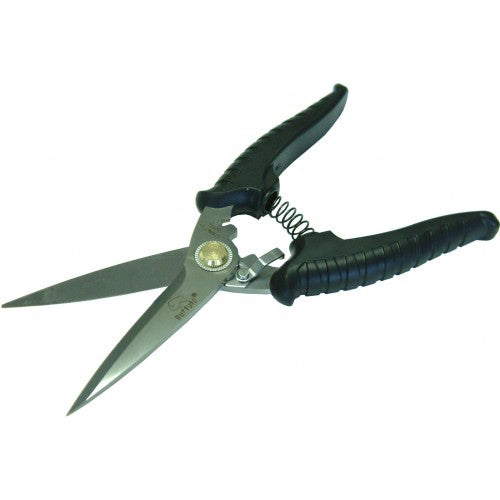 Multi-purpose 200mm scissors with stainless steel blades, ideal for cutting paper, fabric, and light cardboard.