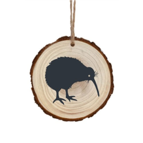 Kiwiana - Tree Slice Art 6cm - Kiwi