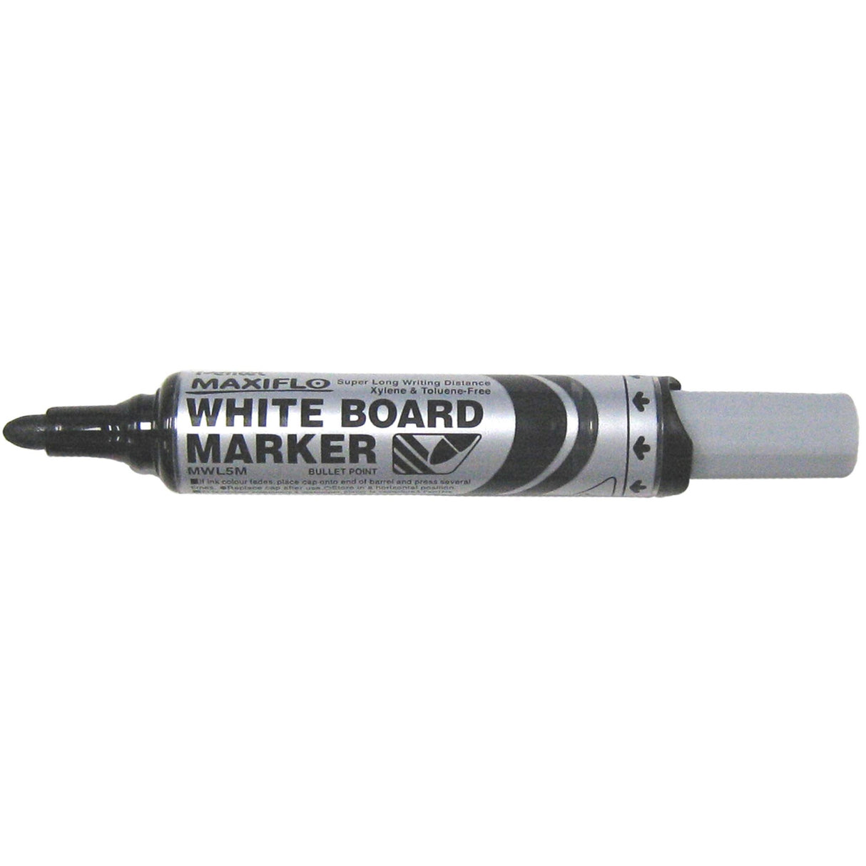 PENTEL MAXIFLO WHITEBOARD MARKER MWL5M BULLET 2.1mm BLACK -12 units