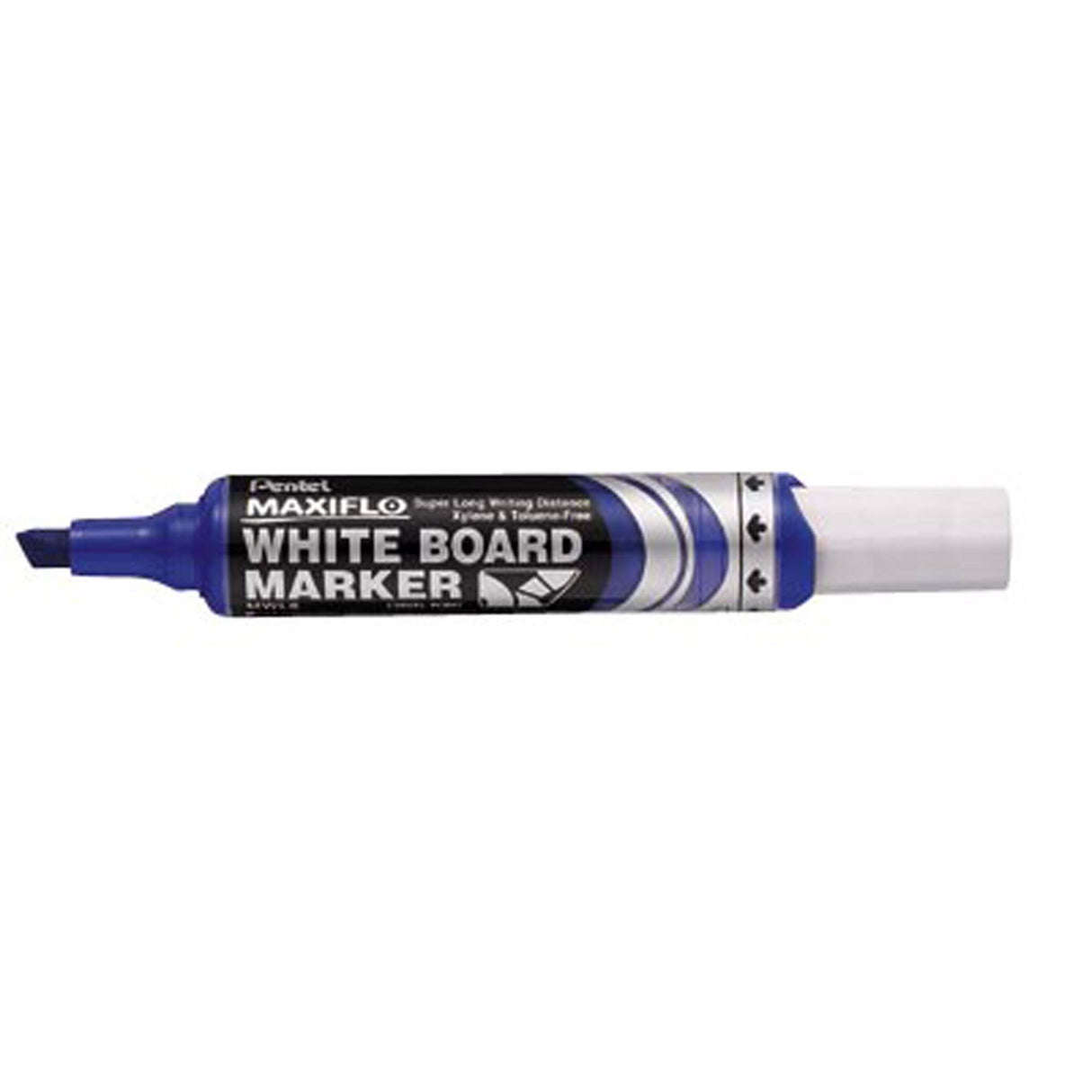 PENTEL MAXIFLO WHITEBOARD MARKER MWL6 CHISEL 3.0-7.0mm BLUE -12 units