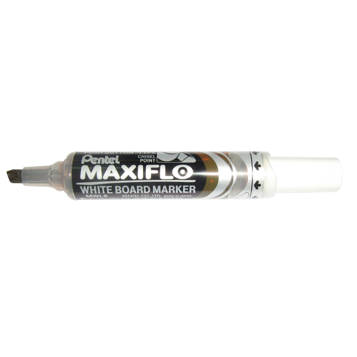 PENTEL MAXIFLO WHITEBOARD MARKER MWL6 CHISEL 3.0-7.0mm BROWN -12 units