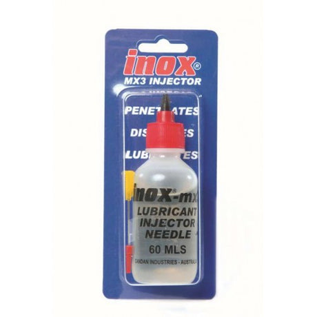 Inox - Mx3 Lubricant 60ml Needle Pack for precision lubrication in tight spots, compatible with various surfaces.