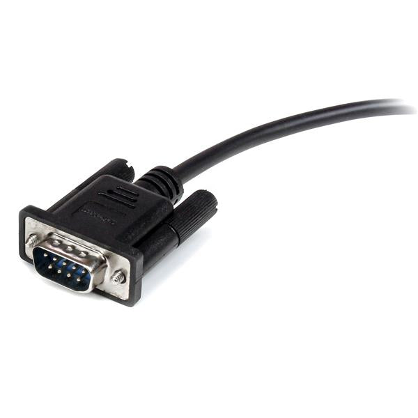 2m Black DB9 RS232 Serial Extension Cable - Male to Female, High-Quality & Durable