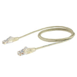 0.5m Slim CAT6 Ethernet Cable - Snagless RJ45 Connectors - High-Speed Grey Network Cable