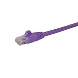 5m purple Cat6 Ethernet cable with snagless RJ45 connectors for high-speed, reliable Gigabit network connections.