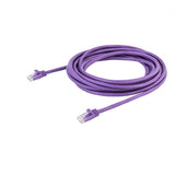 5m purple Cat6 Ethernet cable with snagless RJ45 connectors for high-speed Gigabit networking and reliable data transfer.