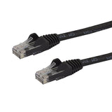 High-Speed 2m Cat6 Patch Cable with Snagless RJ45 Connectors - Black Ethernet Cable for Home/Office
