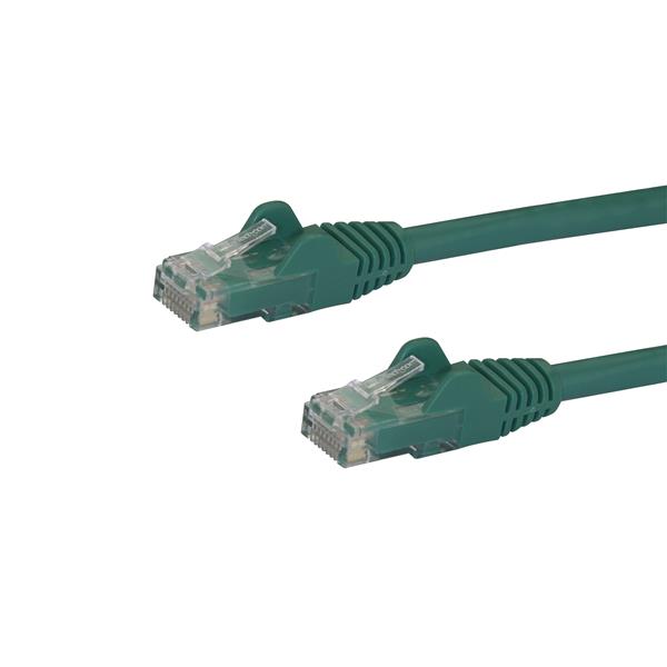 High-Speed 1m Cat6 Ethernet Patch Cable, Snagless RJ45 Connectors, Green Color Coding