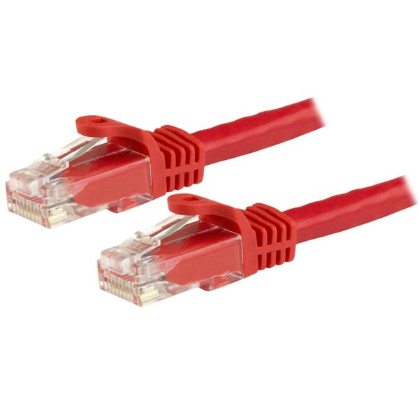 High-Speed Cat6 Patch Cable - Snagless RJ45 Connectors, 1m Red Ethernet Cable, Durable & Reliable