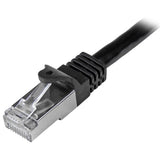 High-Speed 2m Shielded Cat6 Patch Cable - SFTP, Black - Gigabit Ethernet Network Cable