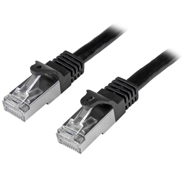 High-performance 5m shielded Cat6 patch cable in black for reliable Gigabit connectivity and EMI protection.