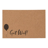 Cards Brown Kraft Get Well Plain (10x6.5cmH) Pk 50