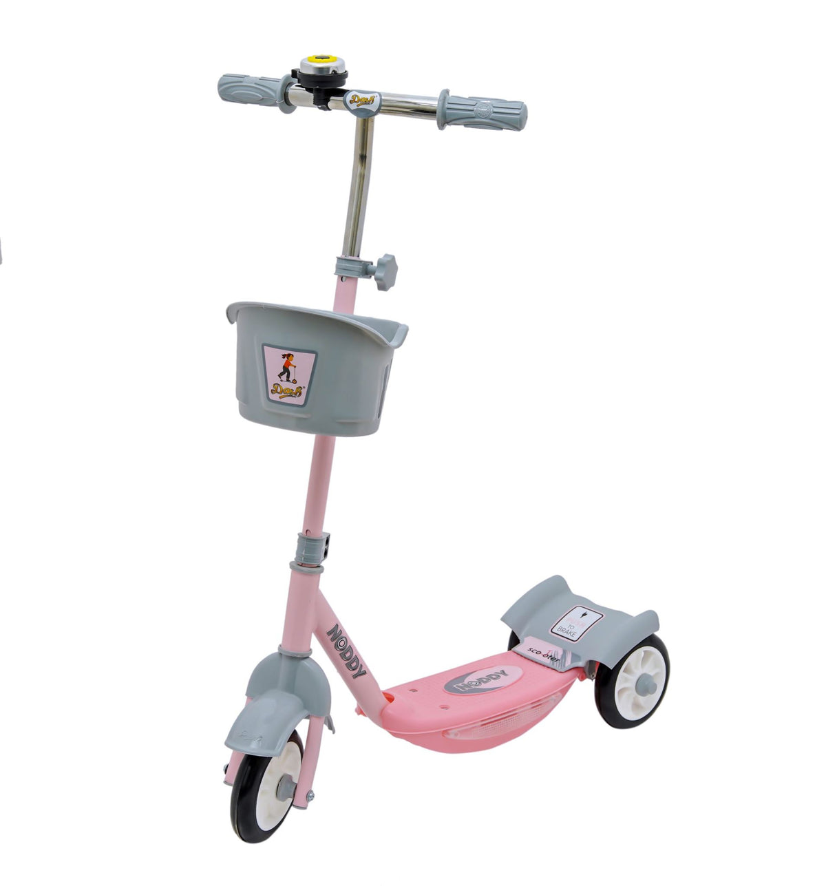 Kids Noody Foldable Scooter With Twin Rear Wheels DSC-140 Pink