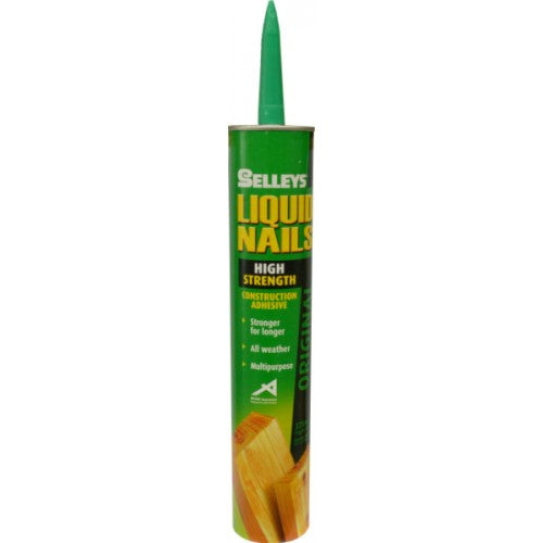 Selleys Liquid Nails Cartridge 375ml: high-strength construction adhesive for versatile bonding of various materials.