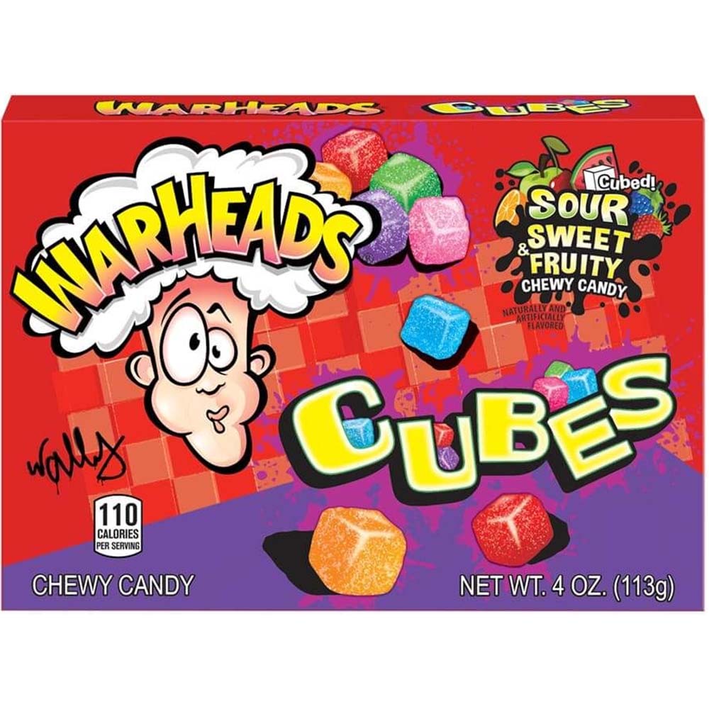 TB Warheads Sour Cubes 113g - Carton of 12