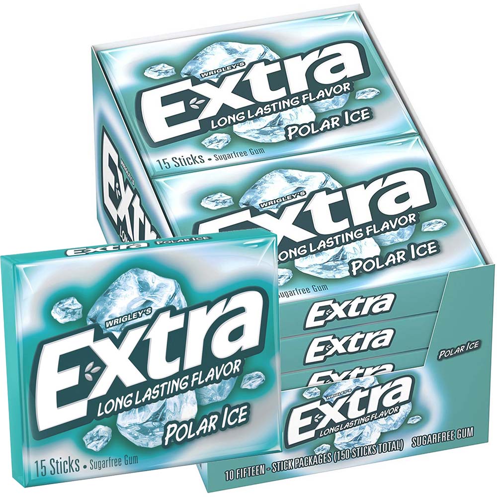 Wrigley's Extra Polar Ice Gum 15's - Box of 10 Packs