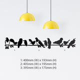 Wall Art - NZ Birds on Branch (Black ACM) - Kiwiana
