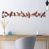 Wall Art - NZ Birds on Branch (Brushed Copper ACM) - Kiwiana