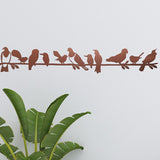 Wall Art - NZ Birds on Branch (Brushed Copper ACM) - Kiwiana