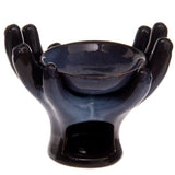 Ceramic Oil Burner - Open Hands 14cm (Set of 2 Assorted)