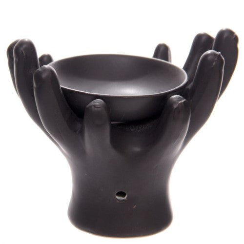 Ceramic Oil Burner - Open Hands 14cm (Set of 2 Assorted)