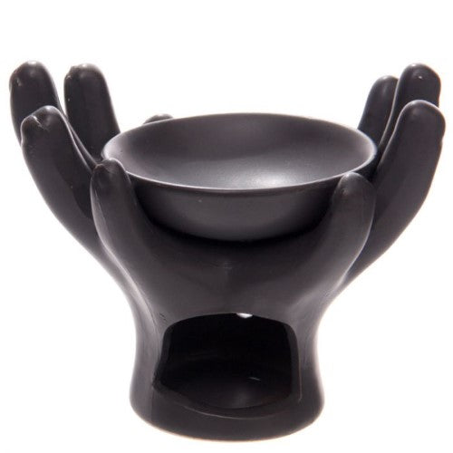 Ceramic Oil Burner - Open Hands 14cm (Set of 2 Assorted)